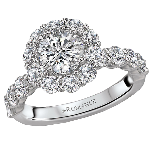Halo Semi-Mount Diamond Ring