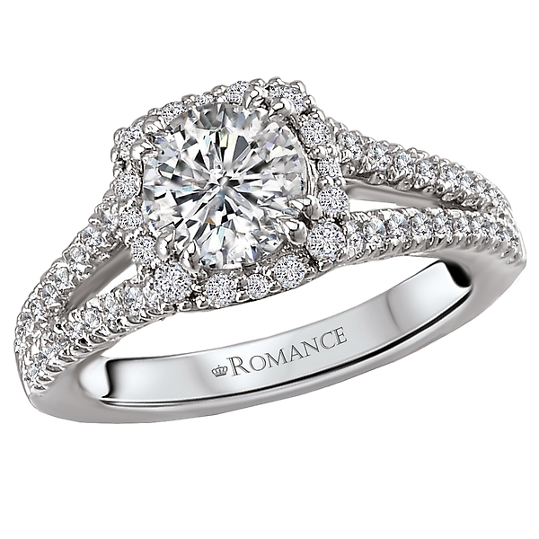 Split Shank Semi-Mount Diamond Ring