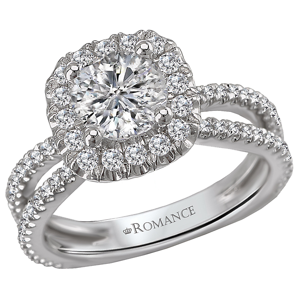 Peg Head Semi-Mount Diamond Ring