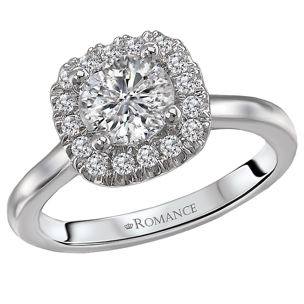 Halo Semi-Mount Diamond Ring