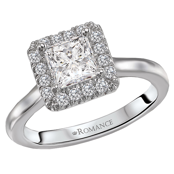 Halo Semi-Mount Diamond Ring