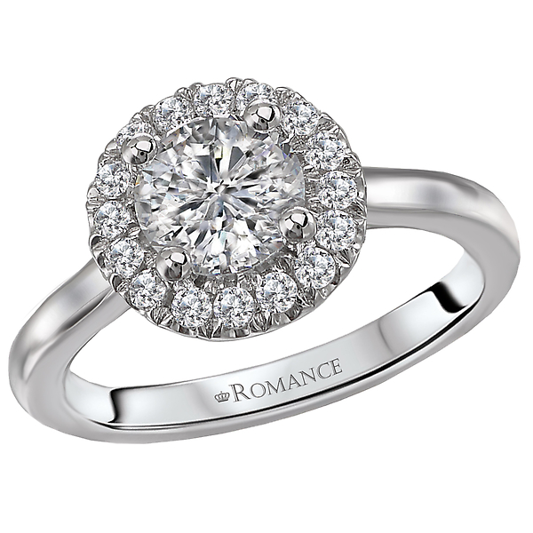 Halo Semi-Mount Diamond Ring