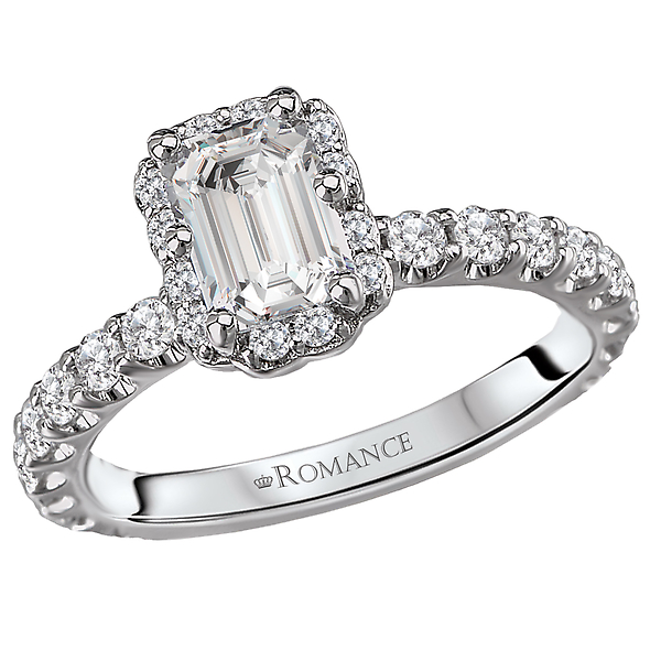 Halo Semi-Mount Diamond Ring