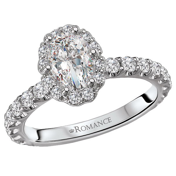 Halo Semi-Mount Diamond Ring