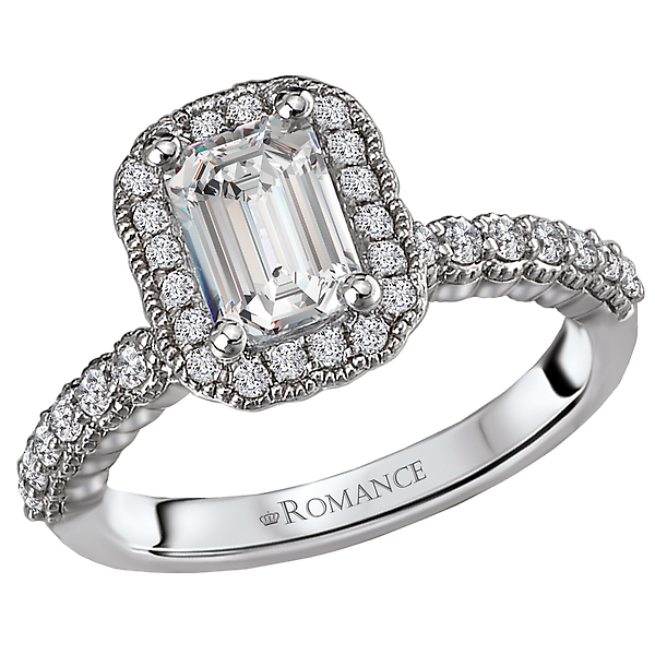 Halo Semi-Mount Diamond Ring