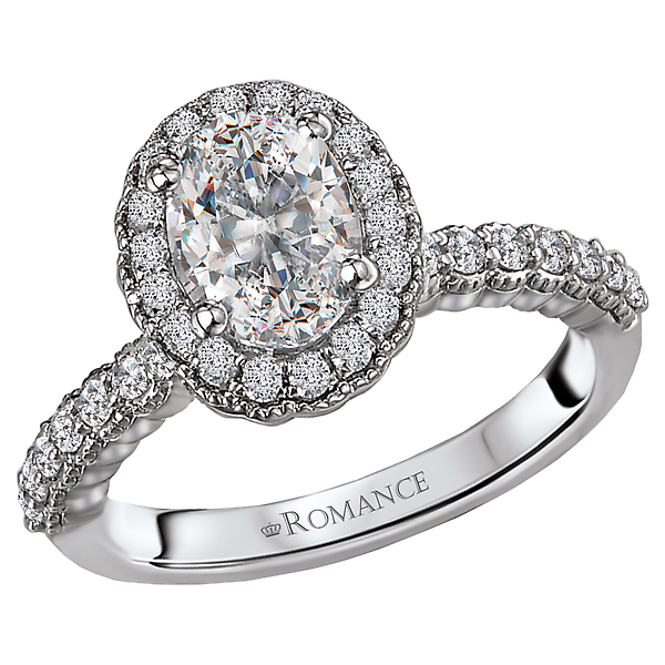 Halo Semi-Mount Diamond Ring
