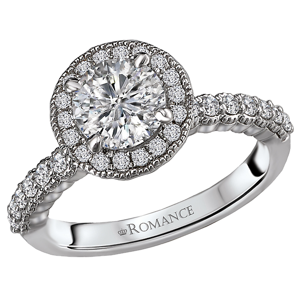 Halo Semi-Mount Diamond Ring