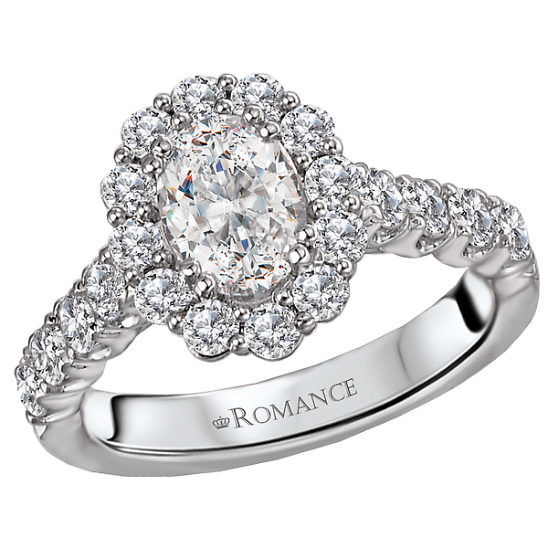 Halo Semi-Mount Diamond Ring