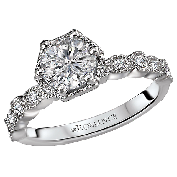 Halo Semi-Mount Diamond Ring