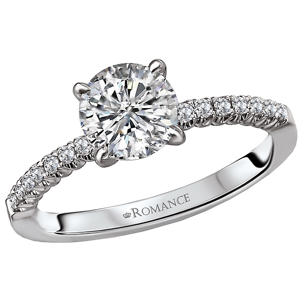 Peg Head Semi-Mount Diamond Ring