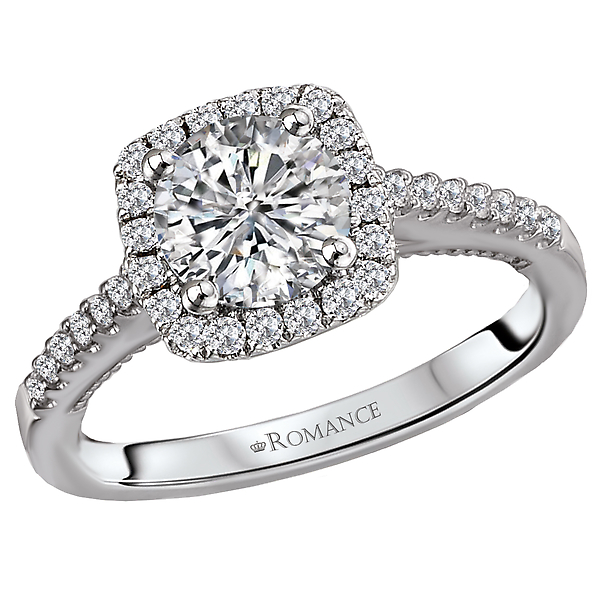 Halo Semi-Mount Diamond Ring