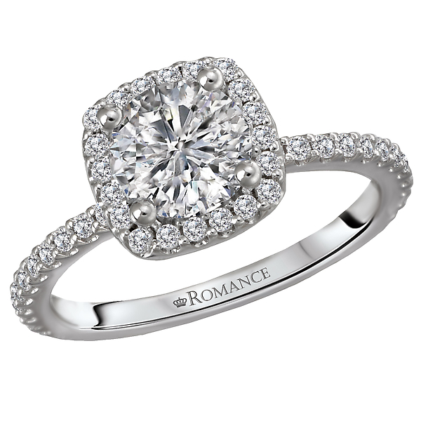 Halo Semi-Mount Diamond Ring