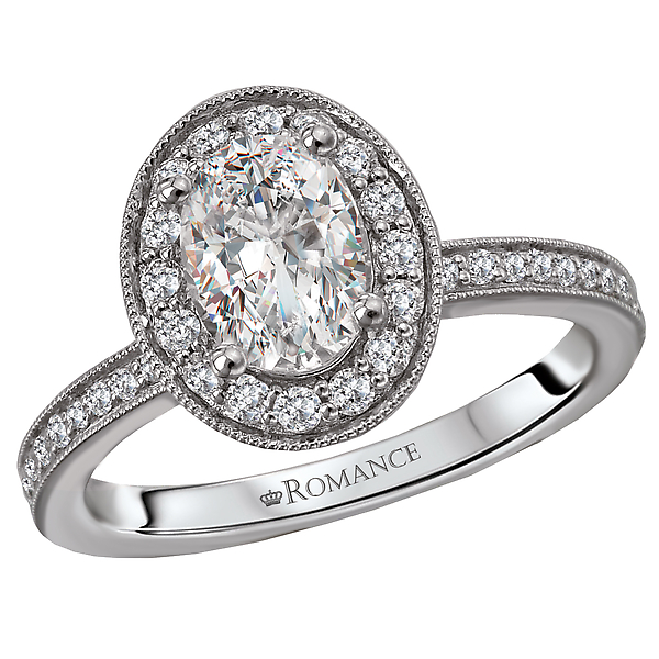 Halo Semi-Mount Diamond Ring