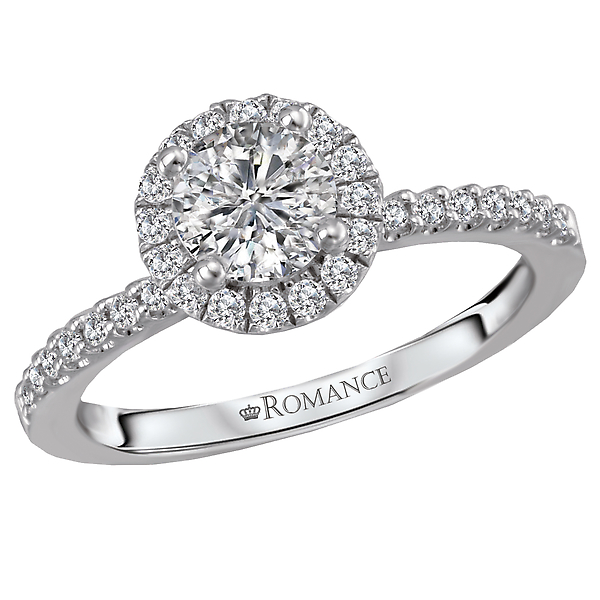 Halo Semi-Mount Diamond Ring
