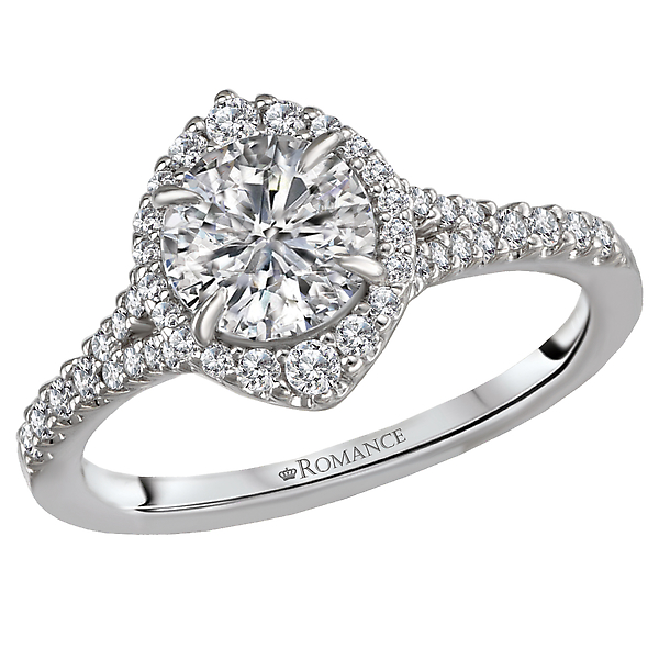Halo Semi-Mount Diamond Ring