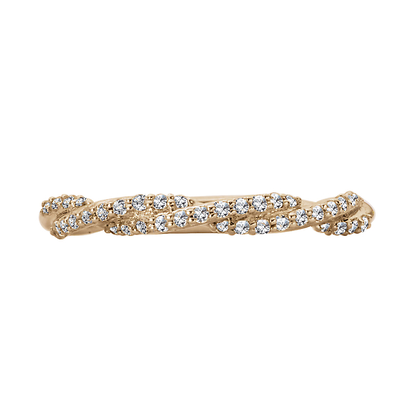 Twisted Style Diamond Wedding Band