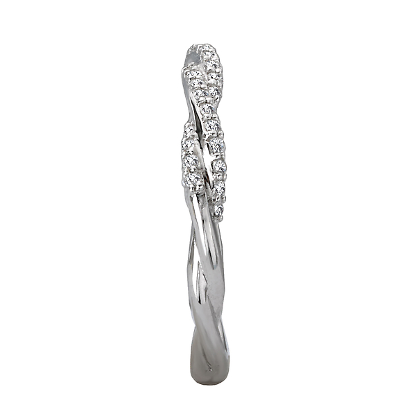 Twisted Style Diamond Wedding Band