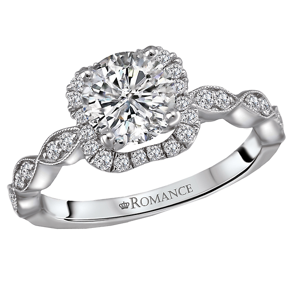 Halo Semi-Mount Diamond Ring