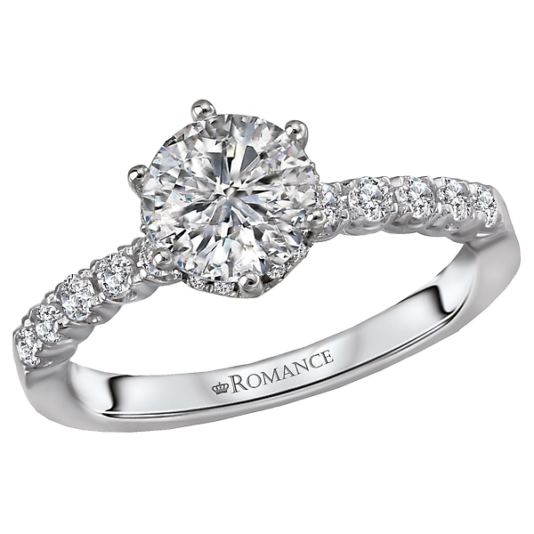 Halo Semi-Mount Diamond Ring