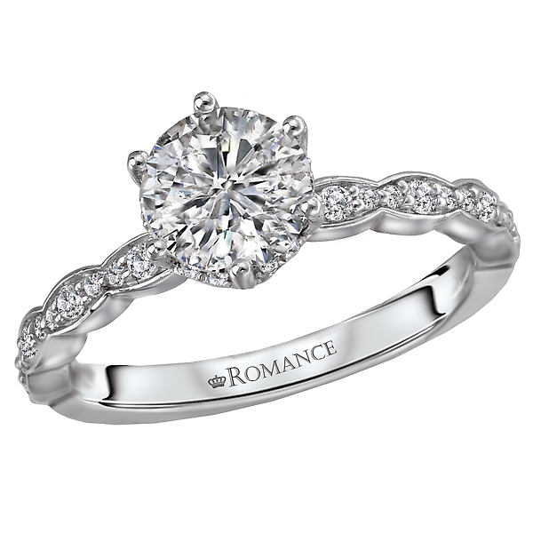 Halo Semi-Mount Diamond Ring