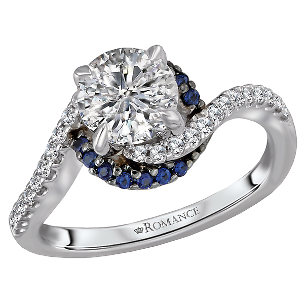 Halo Semi-Mount Diamond Ring