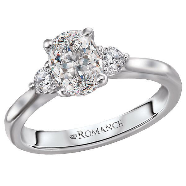 3 Stone Semi-Mount Diamond Ring