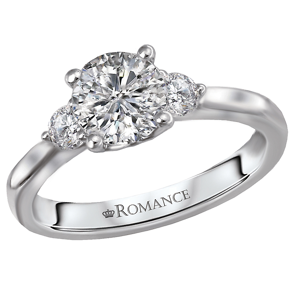 3 Stone Semi-Mount Diamond Ring