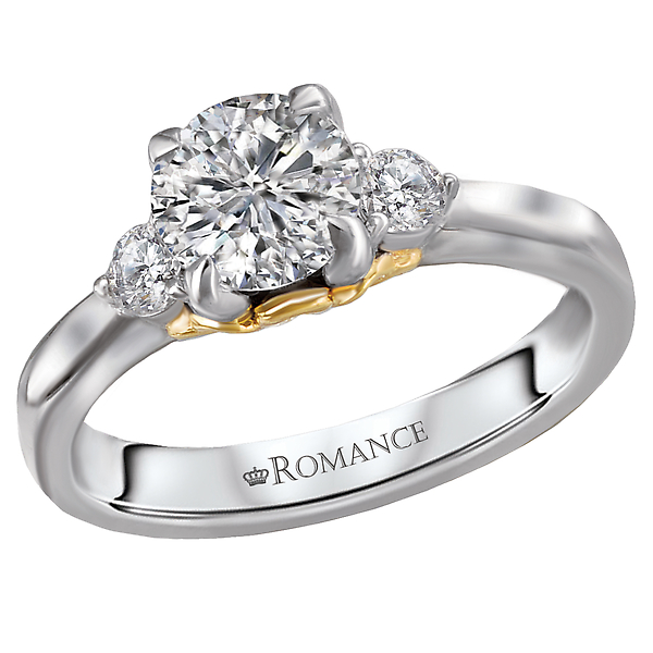 3 Stone Semi-Mount Diamond Ring