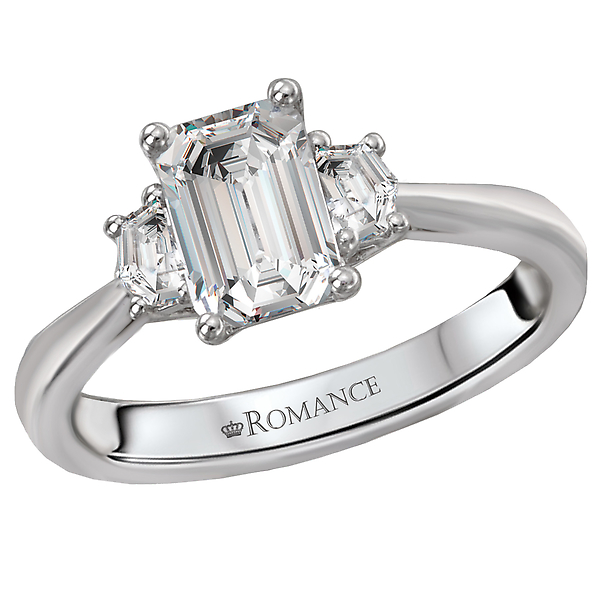 3 Stone Semi-Mount Diamond Ring