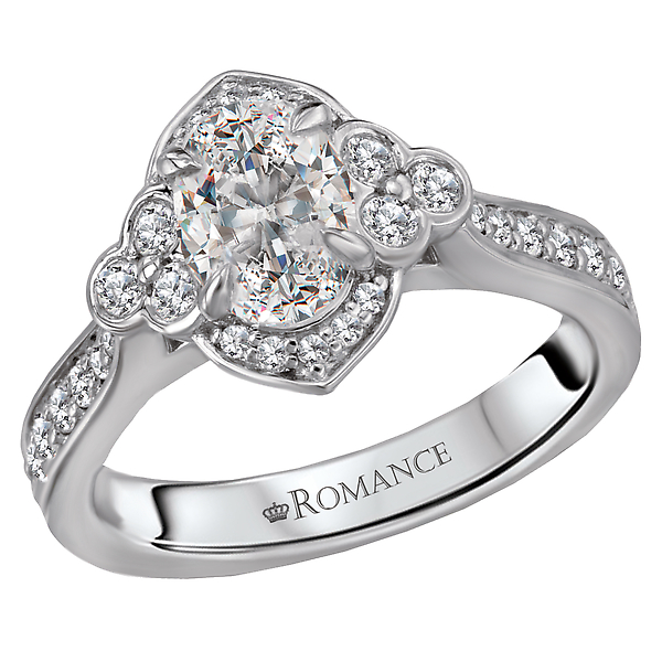 Halo Semi-Mount Diamond Ring