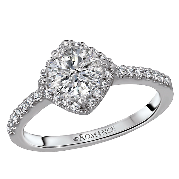 Halo Semi-Mount Diamond Ring