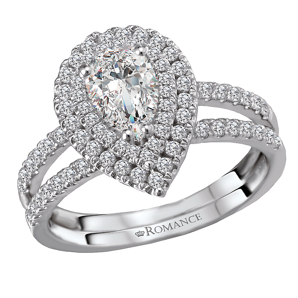 Halo Semi-Mount Diamond Ring