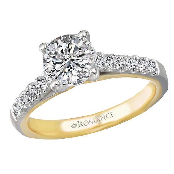 Two Tone Semi-Mount Diamond Ring
