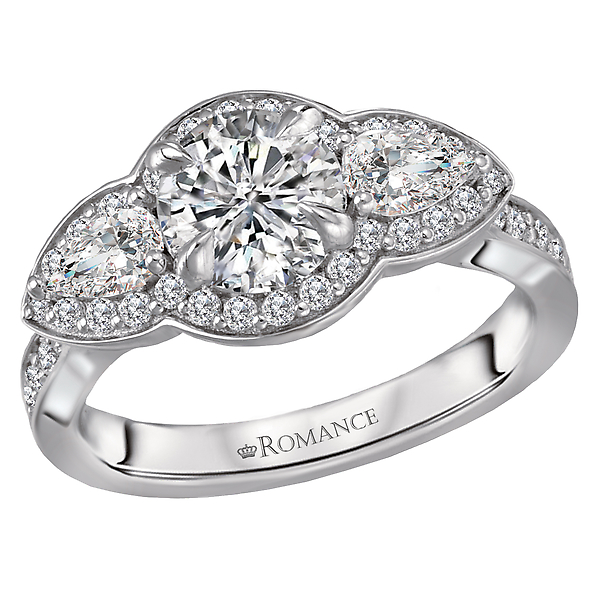 3-stone Diamond Semi Mount Ring