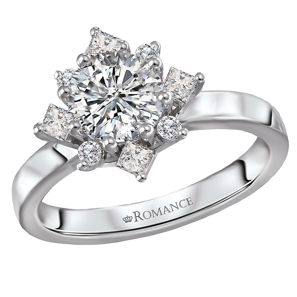 Halo Semi-Mount Diamond Ring