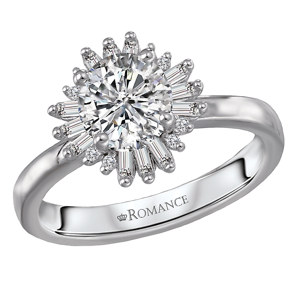 Halo Semi-Mount Diamond Ring