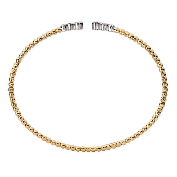 Two-Toned Diamond Cuff Bracelet