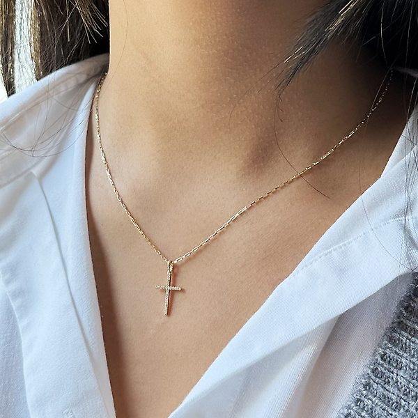 Diamond Cross Fashion Necklace