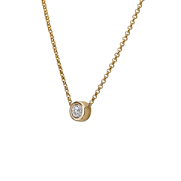 14kt Diamond Solitaire Necklace