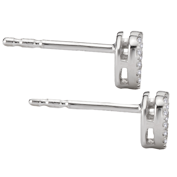 Diamond Heart Shaped Earrings