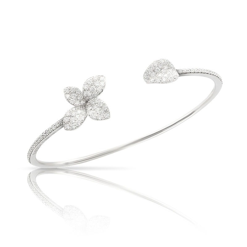 18K WHITE GOLD PETIT GARDEN BRACELET WITH DIAMONDS (0.78CT, SIZE XXS). 