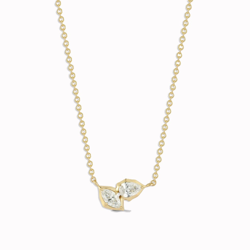 14K YELLOW GOLD POLISHED HORSESHOE WITH .06CTTW ROUND I1 CLARITY & HI COLOR DIAMONDS SET IN THE HALO ON A PENDANT CHAIN