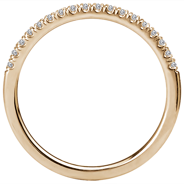 Diamond Straight Front Wedding Band