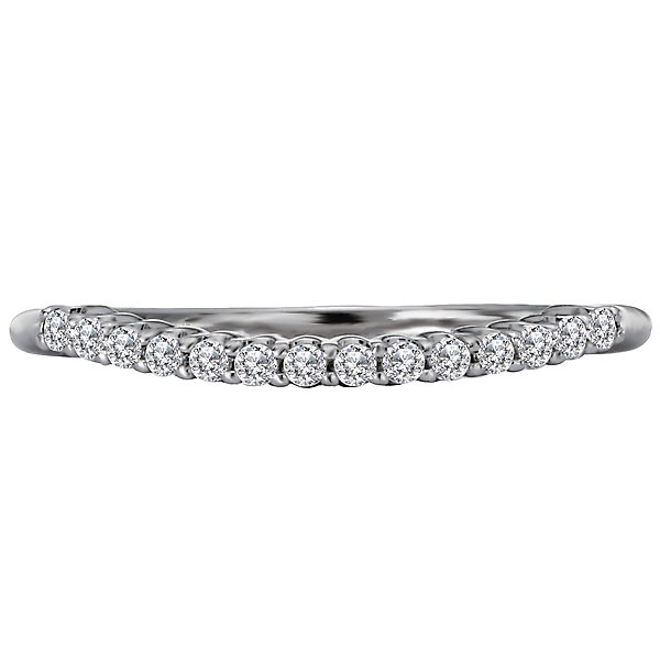 Curved Diamond Wedding Band