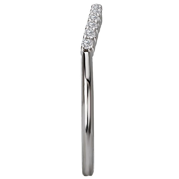 Curved Diamond Wedding Band