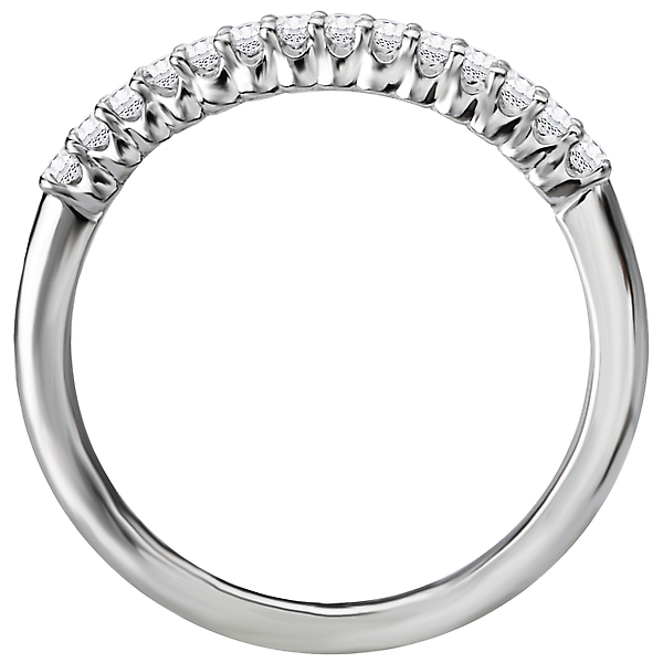 Curved Diamond Wedding Band