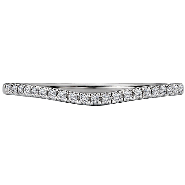 Diamond Curved Wedding Band
