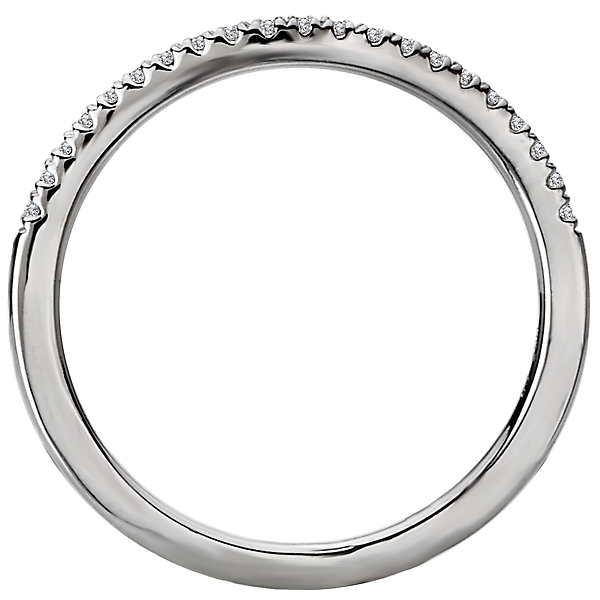 Diamond Curved Wedding Band
