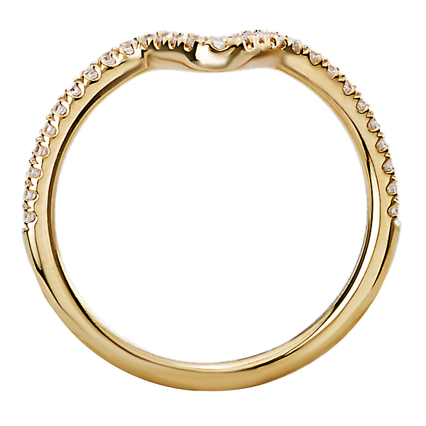 Curved Diamond Wedding Band