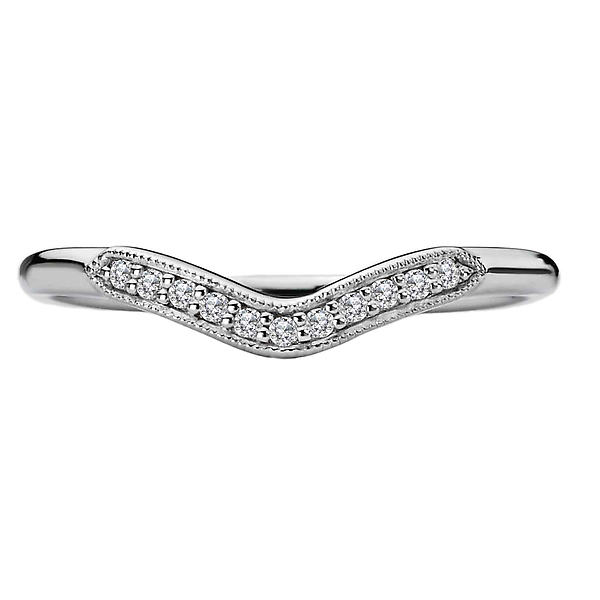 Curved Diamond Wedding Ring
